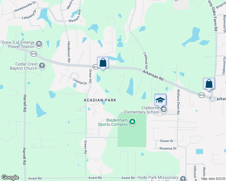 map of restaurants, bars, coffee shops, grocery stores, and more near 100-198 Lauren Ln in West Monroe