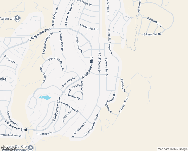 map of restaurants, bars, coffee shops, grocery stores, and more near 65847 East Desert Ridge Drive in Tucson