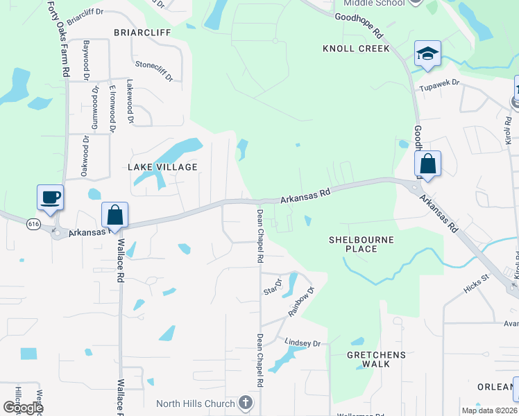 map of restaurants, bars, coffee shops, grocery stores, and more near 1511 Dean Chapel Road in West Monroe
