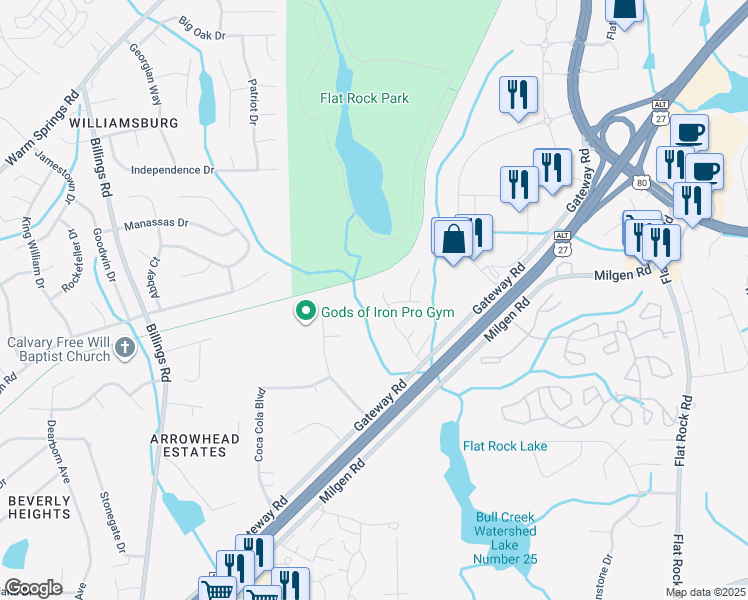 map of restaurants, bars, coffee shops, grocery stores, and more near 6173 Trestlewood Drive in Columbus