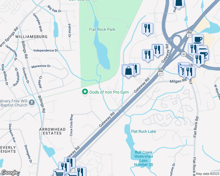 map of restaurants, bars, coffee shops, grocery stores, and more near 6173 Trestlewood Drive in Columbus