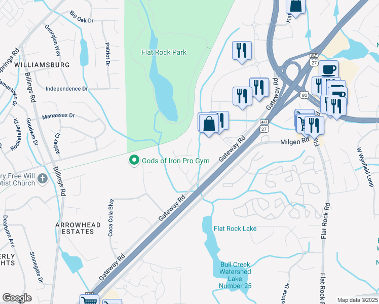 map of restaurants, bars, coffee shops, grocery stores, and more near 6200 Cross Tie Court in Columbus
