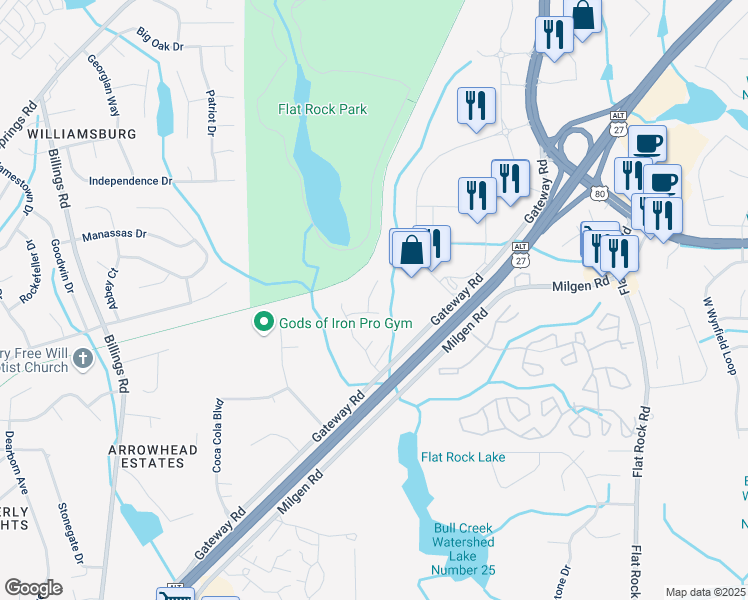 map of restaurants, bars, coffee shops, grocery stores, and more near 6233 Cross Tie Court in Columbus