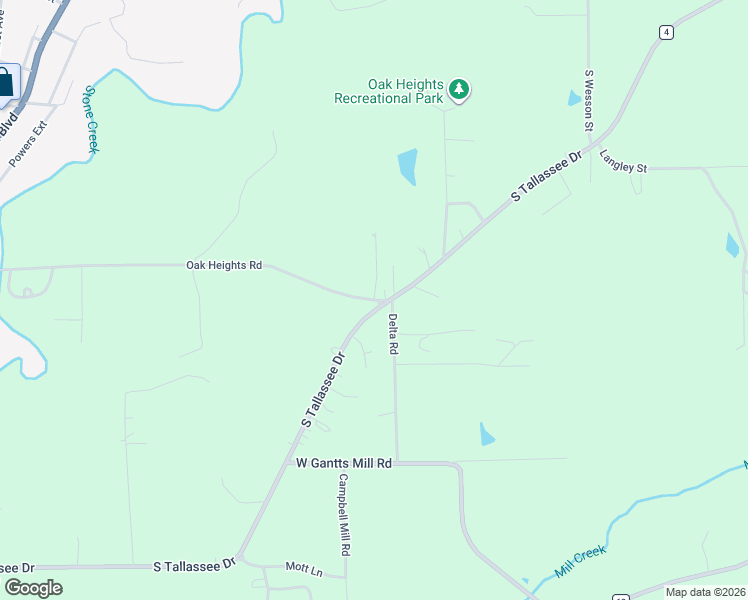 map of restaurants, bars, coffee shops, grocery stores, and more near 56 Thompson Avenue in Tallassee