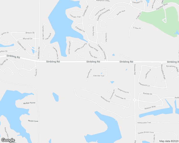 map of restaurants, bars, coffee shops, grocery stores, and more near Silverleaf Drive in Madison County