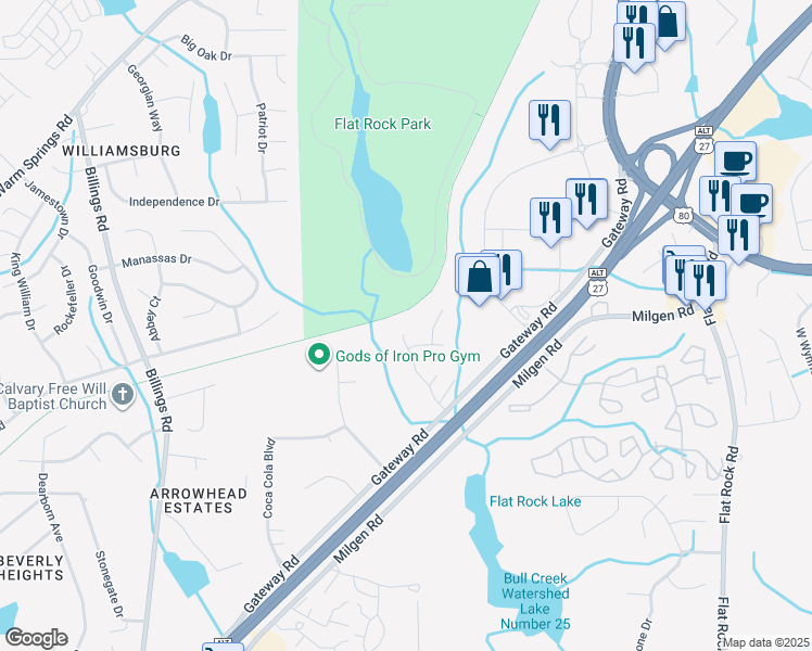 map of restaurants, bars, coffee shops, grocery stores, and more near 6220 Trestlewood Drive in Columbus