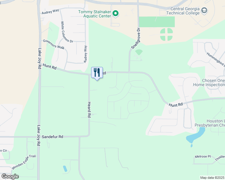 map of restaurants, bars, coffee shops, grocery stores, and more near 115 Hawks View Trail in Kathleen