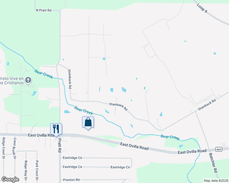 map of restaurants, bars, coffee shops, grocery stores, and more near 1578 Stainback Rd in Red Oak