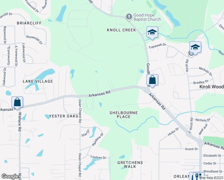 map of restaurants, bars, coffee shops, grocery stores, and more near 1990 Arkansas Road in West Monroe