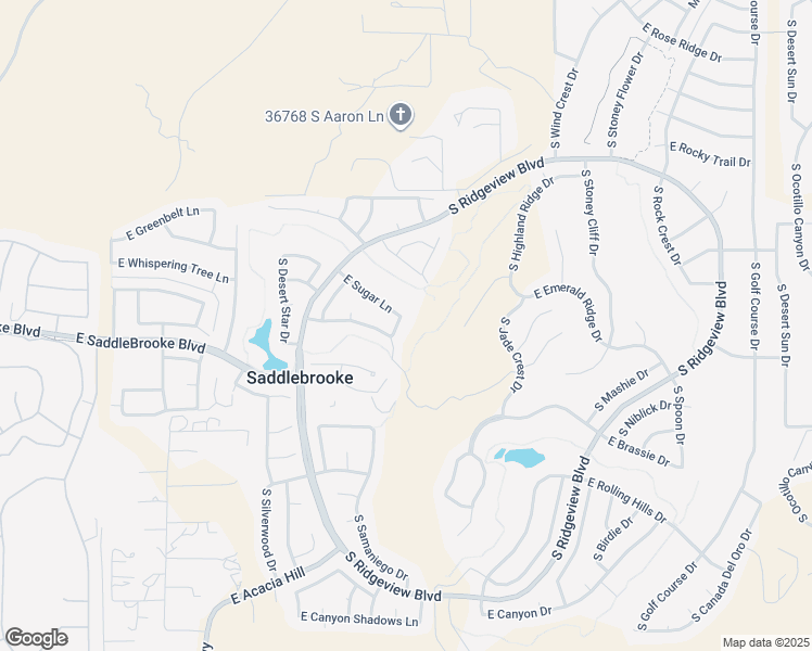map of restaurants, bars, coffee shops, grocery stores, and more near 64562 East Squash Blossom Lane in Tucson