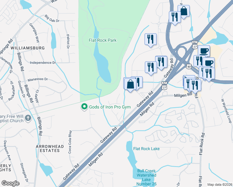 map of restaurants, bars, coffee shops, grocery stores, and more near 6233 Cross Tie Court in Columbus