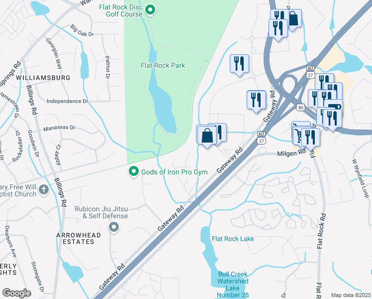 map of restaurants, bars, coffee shops, grocery stores, and more near 6233 Cross Tie Court in Columbus