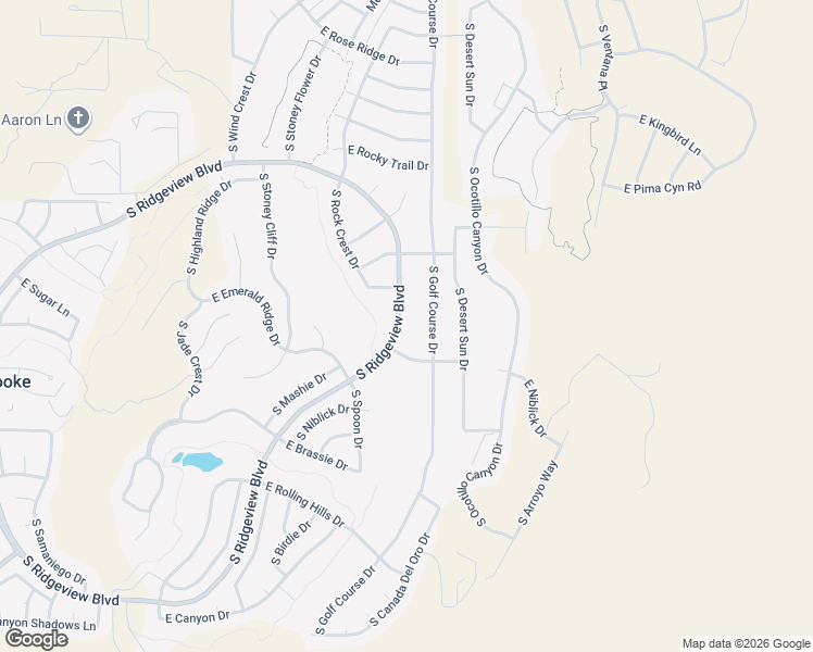 map of restaurants, bars, coffee shops, grocery stores, and more near 37431 South Ridgeview Boulevard in Tucson