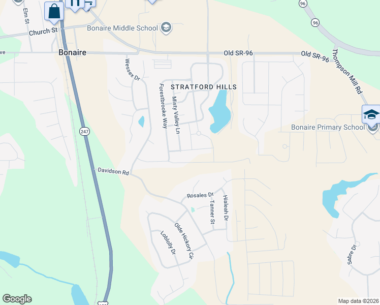map of restaurants, bars, coffee shops, grocery stores, and more near 712 Bedfordshire Lane in Bonaire