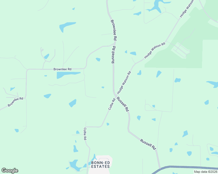 map of restaurants, bars, coffee shops, grocery stores, and more near 555 Russell Road in Calhoun