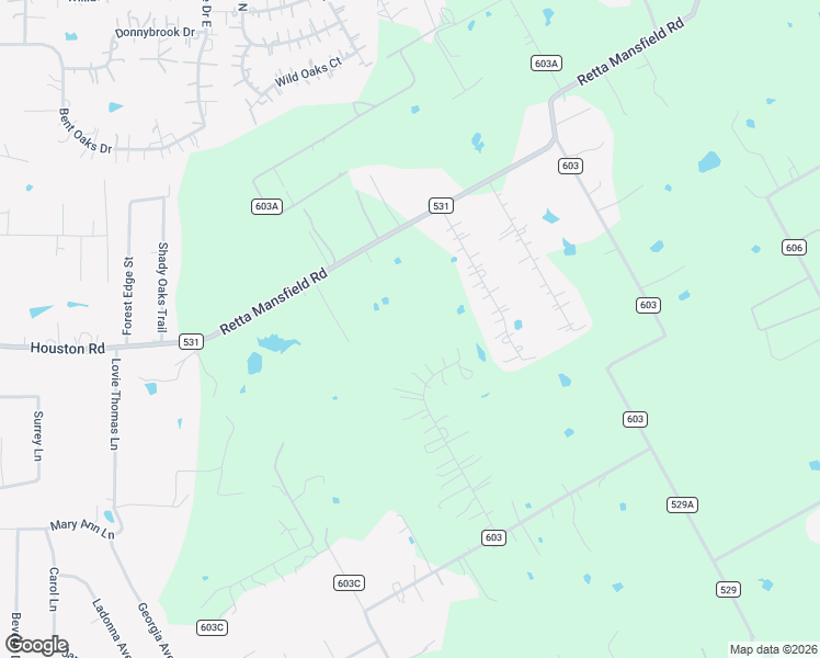 map of restaurants, bars, coffee shops, grocery stores, and more near 2572 County Road 531 in Burleson
