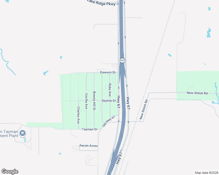 map of restaurants, bars, coffee shops, grocery stores, and more near 4921 U.S. 67 in Midlothian