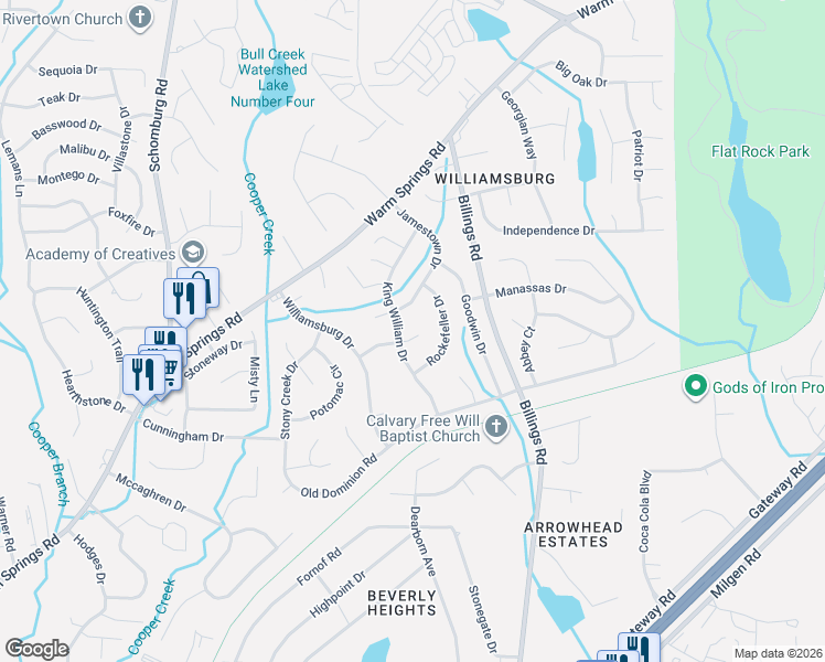 map of restaurants, bars, coffee shops, grocery stores, and more near 4 Westover Court in Columbus