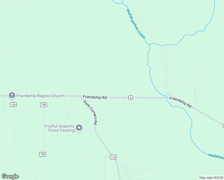 map of restaurants, bars, coffee shops, grocery stores, and more near 3522 Friendship Road in Tallassee