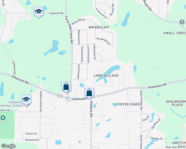 map of restaurants, bars, coffee shops, grocery stores, and more near 398-438 Lakefront Dr in West Monroe