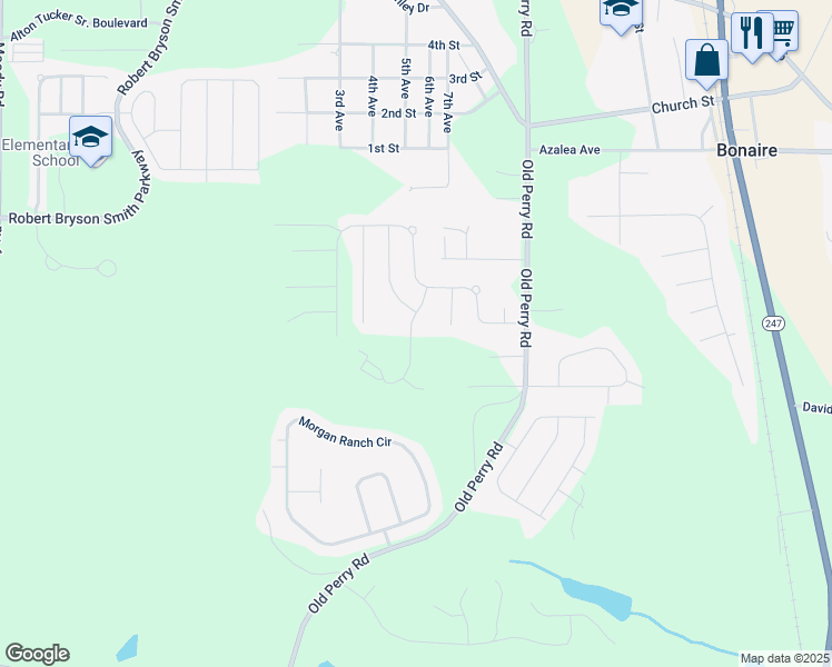 map of restaurants, bars, coffee shops, grocery stores, and more near 1410 Adirondac Way in Bonaire