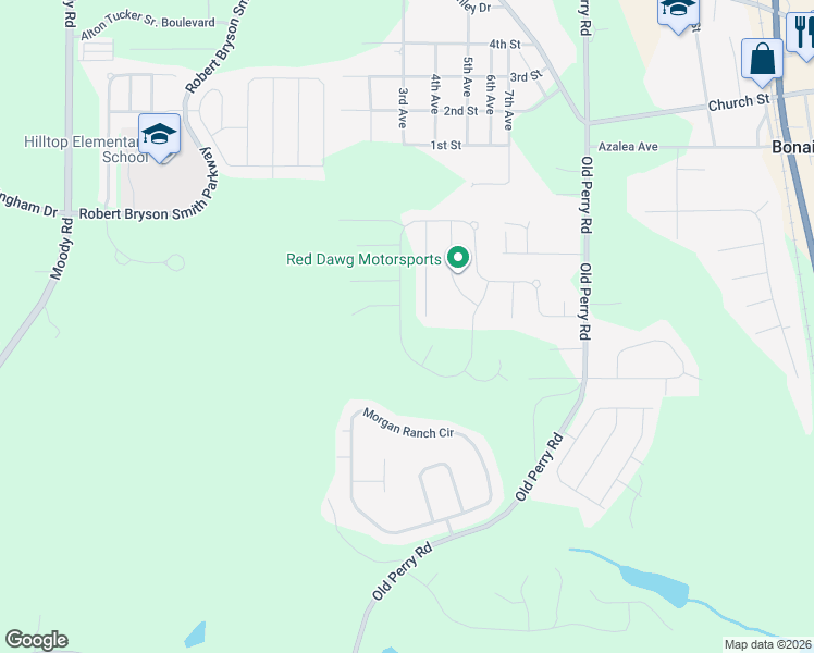 map of restaurants, bars, coffee shops, grocery stores, and more near 122 Cascades Court in Bonaire