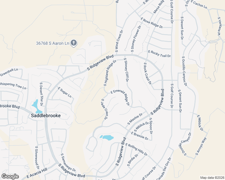 map of restaurants, bars, coffee shops, grocery stores, and more near 65178 East Emerald Ridge Drive in Tucson