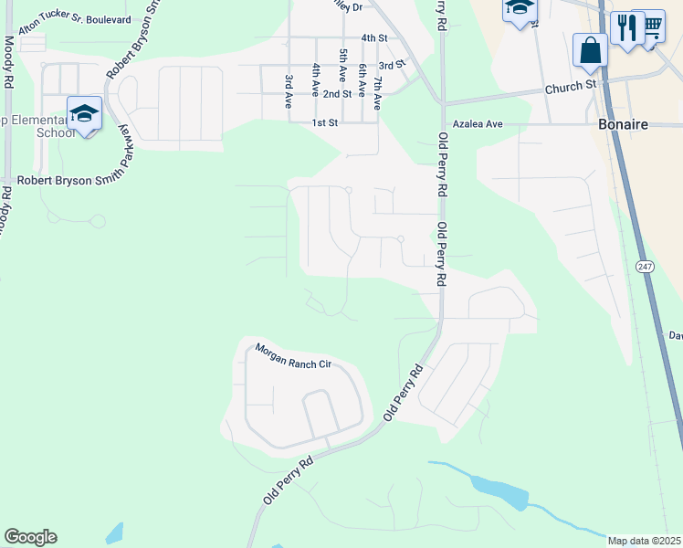 map of restaurants, bars, coffee shops, grocery stores, and more near 1408 Adirondac Way in Bonaire