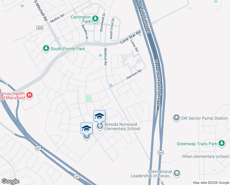 map of restaurants, bars, coffee shops, grocery stores, and more near 1687 Davis Dr in Mansfield