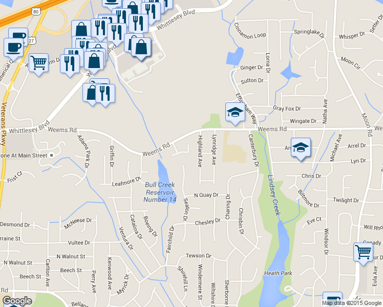 map of restaurants, bars, coffee shops, grocery stores, and more near 3334 Summerchase Court in Columbus