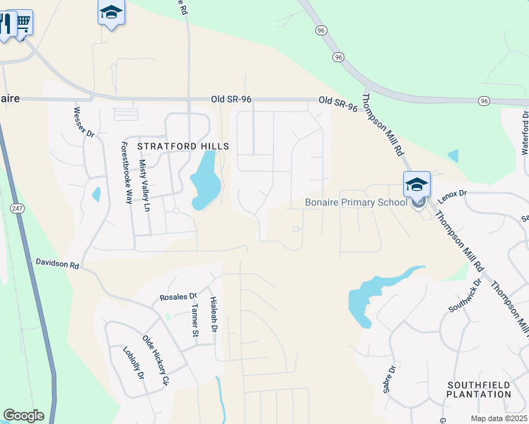 map of restaurants, bars, coffee shops, grocery stores, and more near 245 Lydia Drive in Bonaire