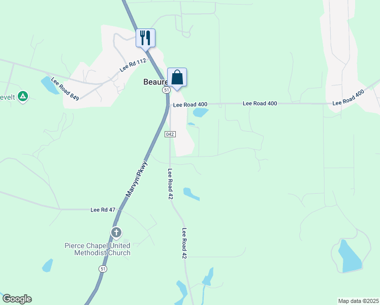 map of restaurants, bars, coffee shops, grocery stores, and more near 235 Lee Road 114 in Opelika