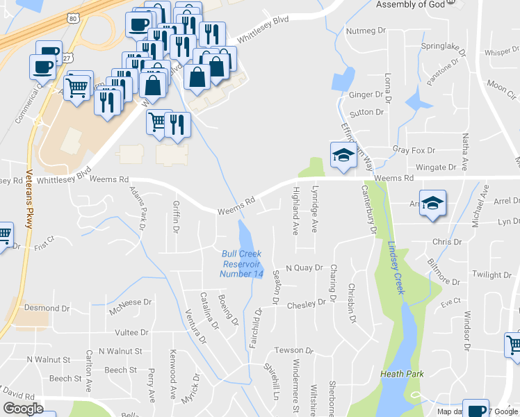 map of restaurants, bars, coffee shops, grocery stores, and more near 6309 Summer Chase Way in Columbus