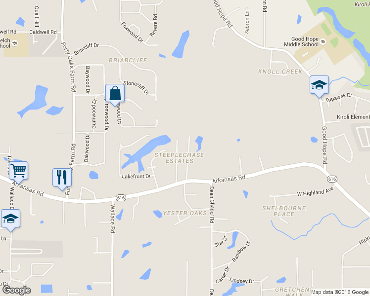 map of restaurants, bars, coffee shops, grocery stores, and more near 121 Mizell Ln in West Monroe