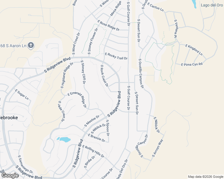 map of restaurants, bars, coffee shops, grocery stores, and more near 65654 East Desert Rise Drive in Tucson
