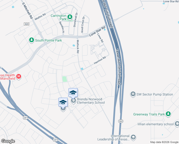 map of restaurants, bars, coffee shops, grocery stores, and more near 1687 Davis Drive in Mansfield