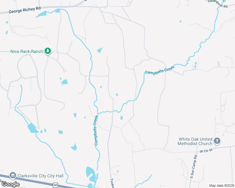 map of restaurants, bars, coffee shops, grocery stores, and more near 533 Tooke Road in Longview