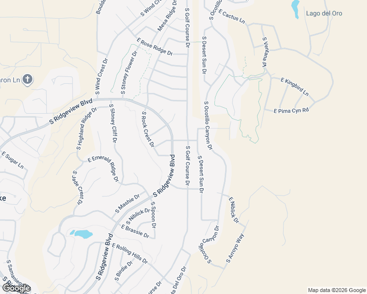 map of restaurants, bars, coffee shops, grocery stores, and more near 37305 South Ridgeview Boulevard in Tucson