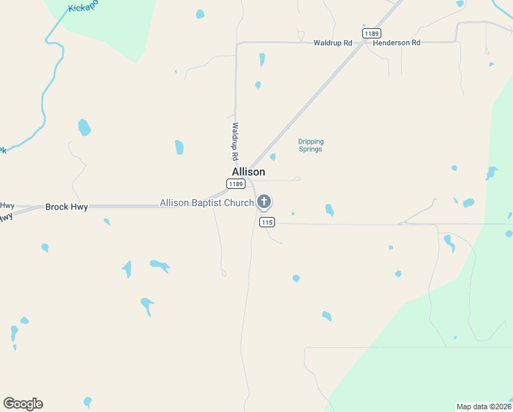 map of restaurants, bars, coffee shops, grocery stores, and more near 9931 Allison Court in Lipan