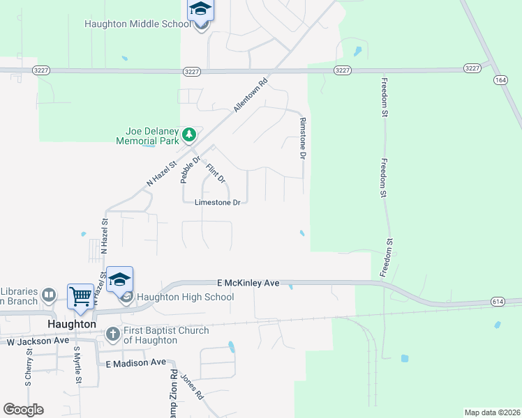 map of restaurants, bars, coffee shops, grocery stores, and more near 711 Opal Circle in Haughton