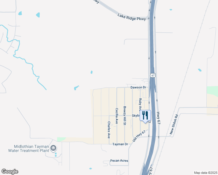 map of restaurants, bars, coffee shops, grocery stores, and more near 4799 Charles Avenue in Midlothian