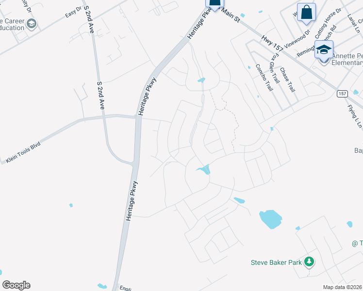 map of restaurants, bars, coffee shops, grocery stores, and more near 2345 Farm to Market Road 917 in Mansfield
