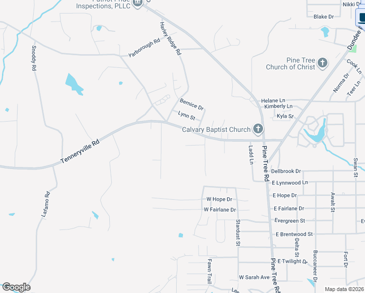 map of restaurants, bars, coffee shops, grocery stores, and more near 5319 Darney Street in Longview
