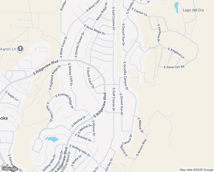 map of restaurants, bars, coffee shops, grocery stores, and more near 37175 South Ridgeview Boulevard in Tucson