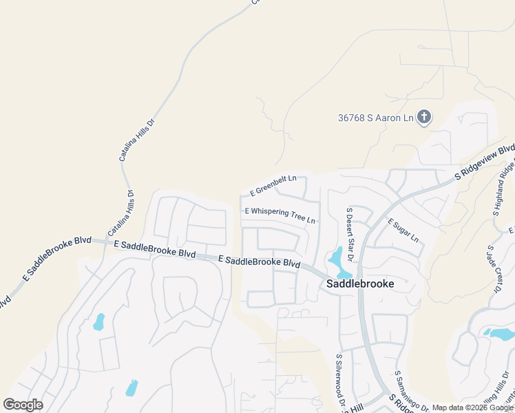 map of restaurants, bars, coffee shops, grocery stores, and more near 63640 East Whispering Tree Lane in Tucson
