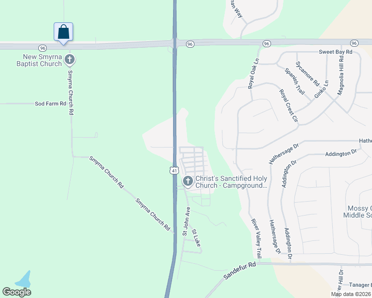 map of restaurants, bars, coffee shops, grocery stores, and more near 196 Unity Way in Fort Valley