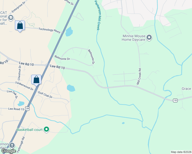map of restaurants, bars, coffee shops, grocery stores, and more near 441 Stanfield Drive in Auburn