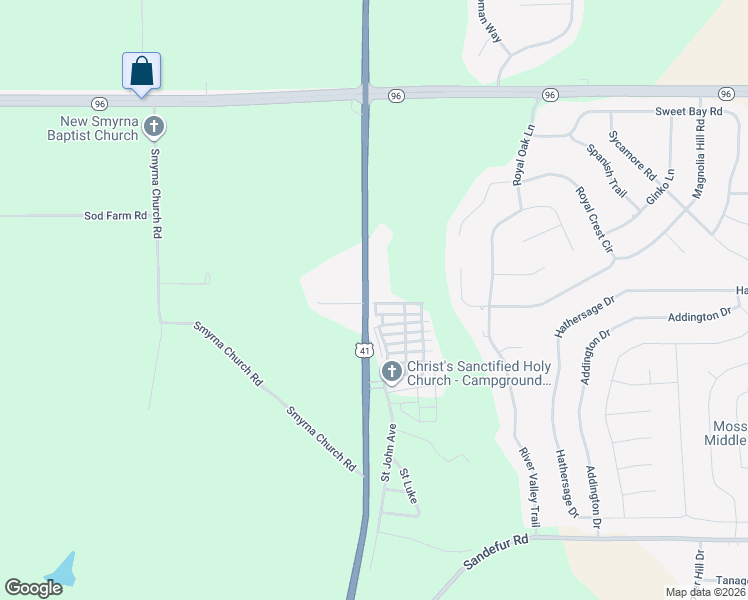 map of restaurants, bars, coffee shops, grocery stores, and more near 196 Unity Way in Fort Valley