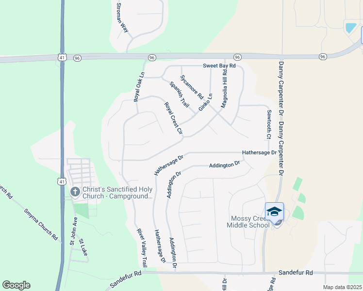 map of restaurants, bars, coffee shops, grocery stores, and more near 269 Hathersage Drive in Kathleen