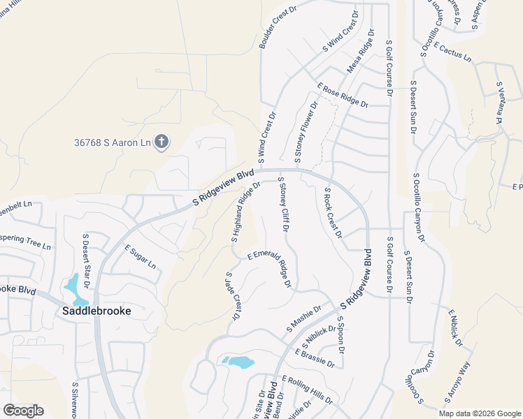 map of restaurants, bars, coffee shops, grocery stores, and more near 37125 South Summit Crest Court in Tucson